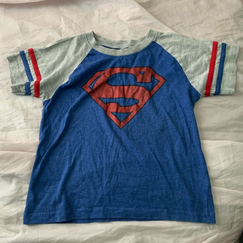 Superman boys blue colorblock t-shirt